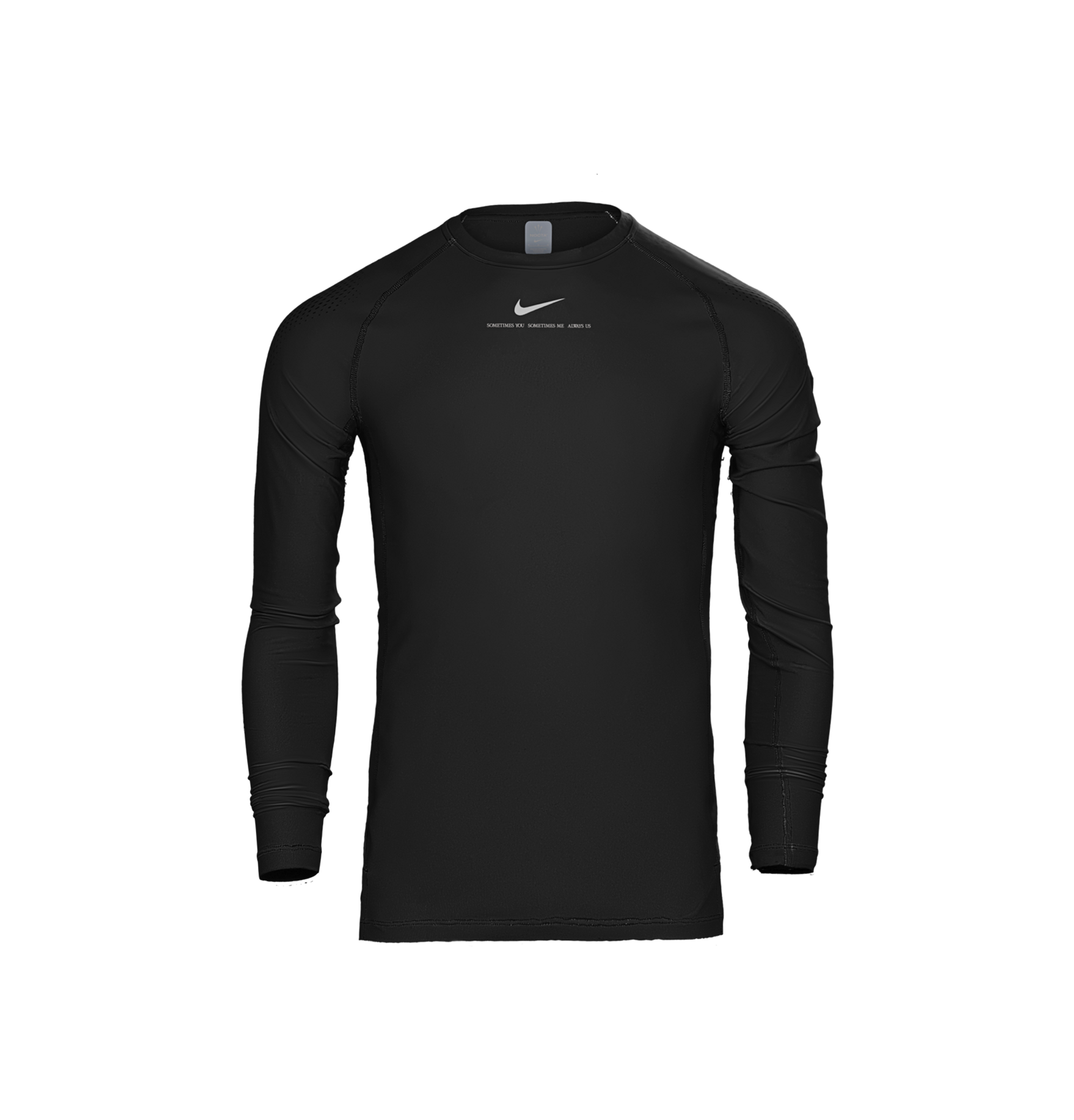 LS BASE LAYER TOP - BLACK image.