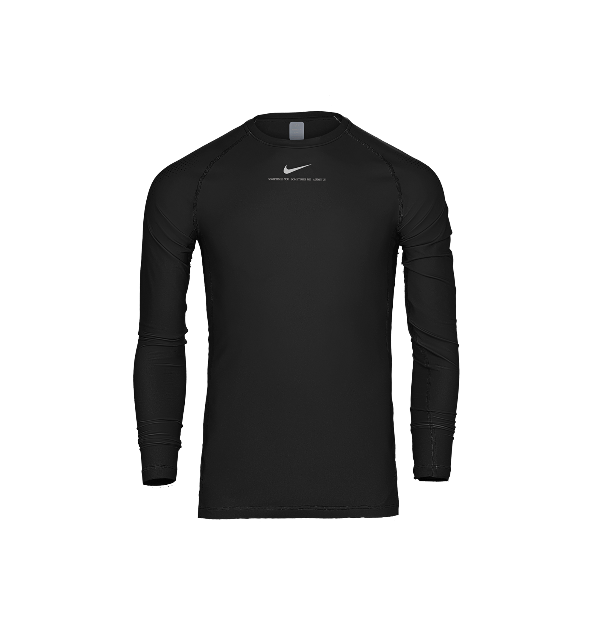 LS BASE LAYER TOP - BLACK image.