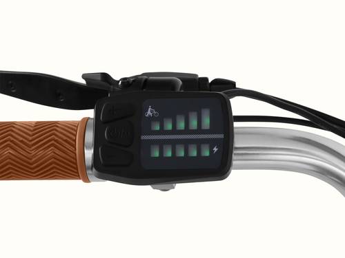 A close-up of the Chatham Rev 3 Beach Cruiser Electric Bike's display.