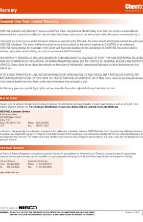 NIBCO Chemtrol Warranty