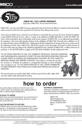 NIBCO Pressure Rated Valves Warranty