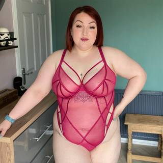 Scantilly Senses Plunge Bodysuit Cherry as worn by @curvy_crazy_cute