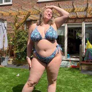 Curvy Kate Mykonos String Multiway Bikini Top Blue Print as worn by @beingamykate