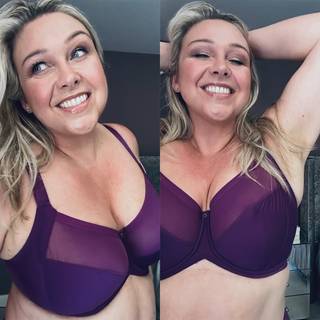 Curvy Kate WonderFully Full Cup Side Support Bra Purple as worn by @curvycaroline