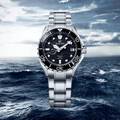 Grand Seiko SLGA015 black dial diver's watch.