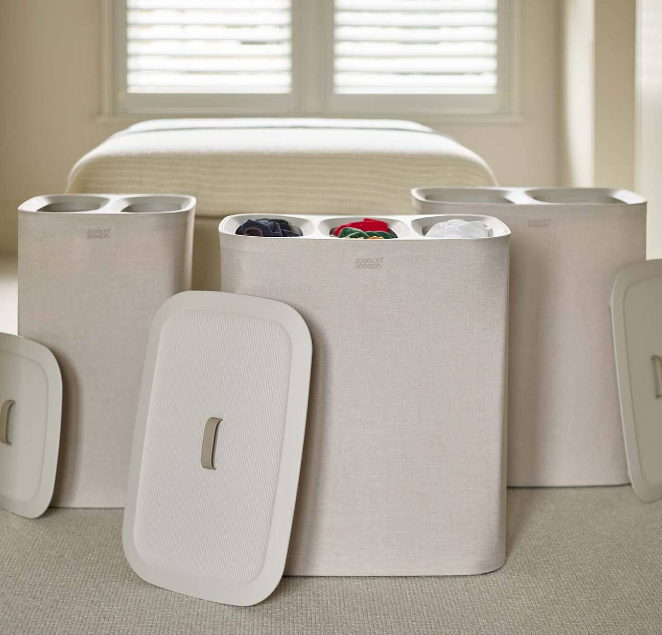 Tota Trio 90L Laundry Separation Basket Joseph Joseph