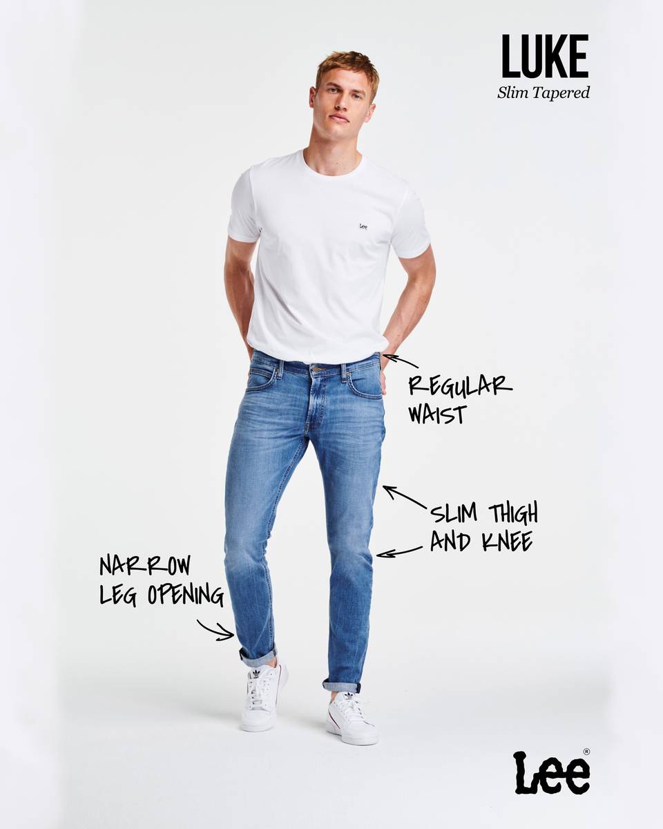 Lee Luke Slim Tapered Mens Jeans - Asphalt Rocker â JEANSTORE