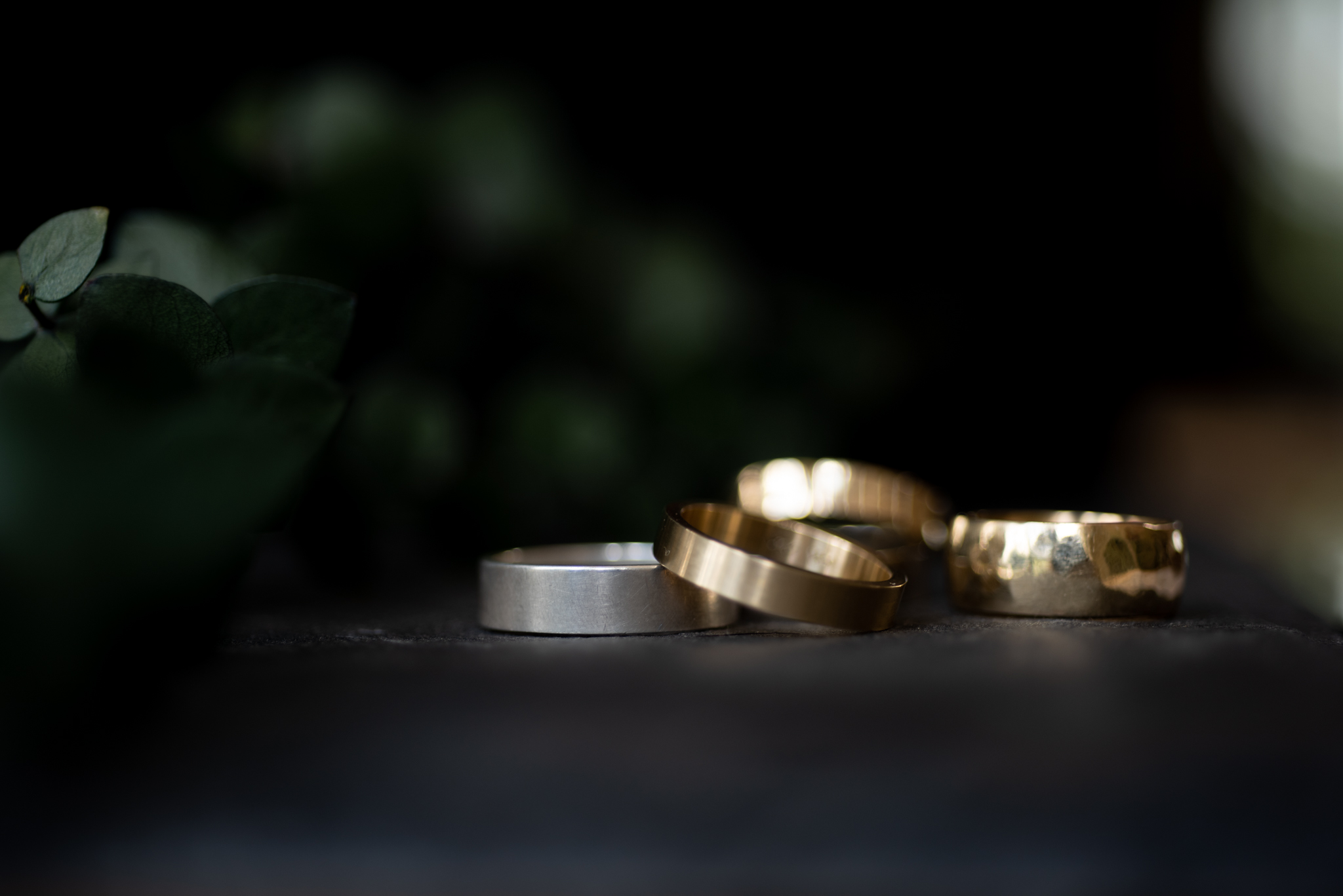 recycled gold mens wedding bands, hammered texture