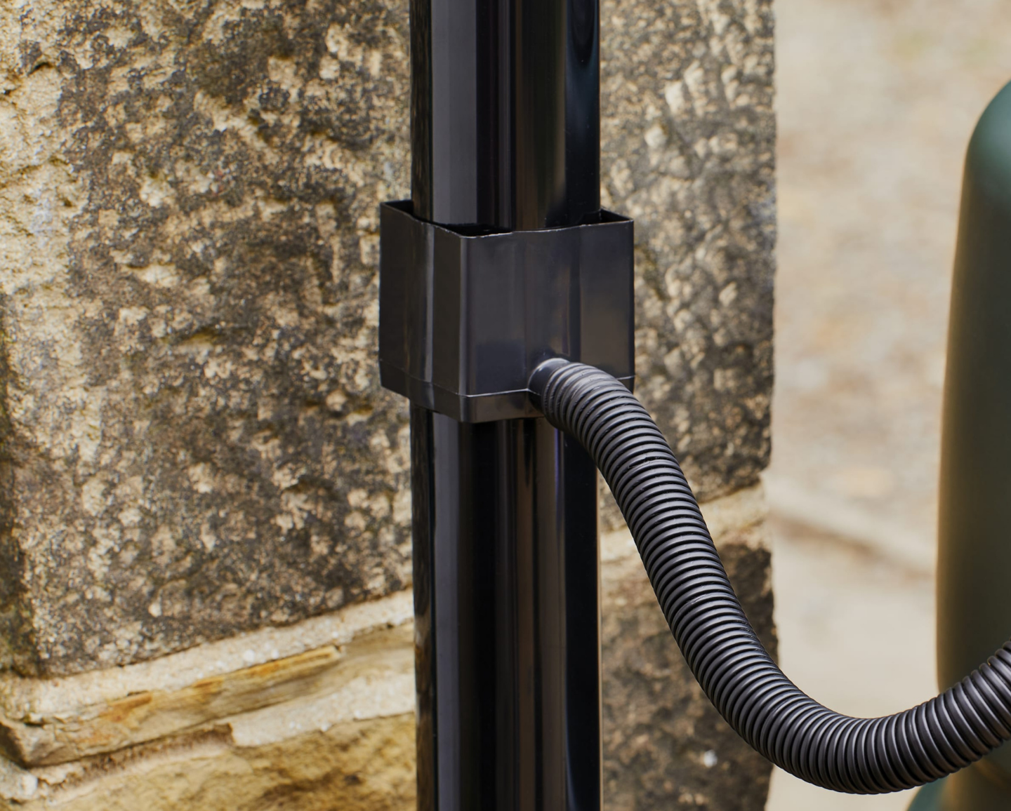 Mini Rainsaver 100 Litre Grey Water Butt Double Kit in situ