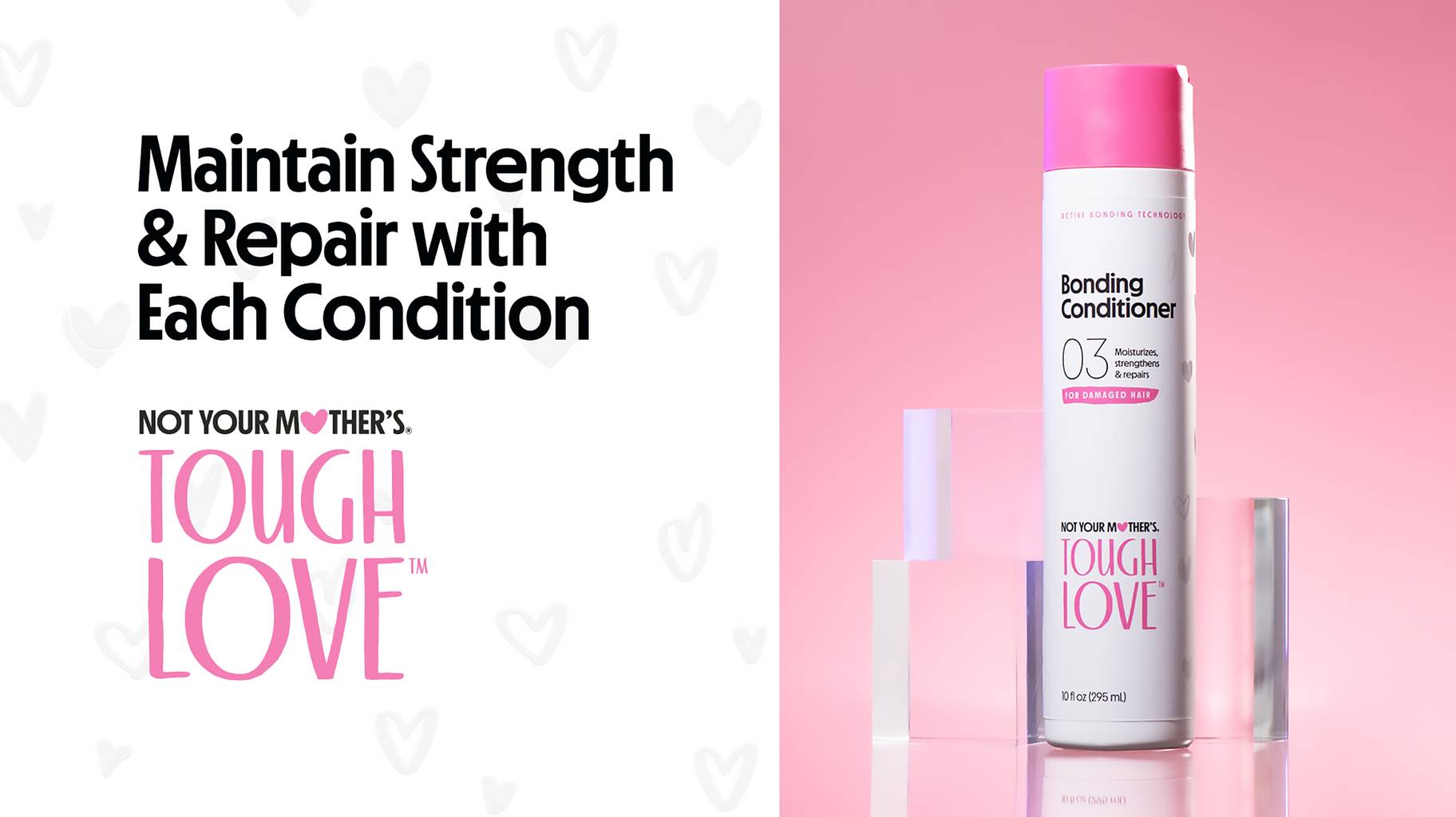 Repair hair and maintain strength with the Tough Love Active Bonding Treatment conditioner.