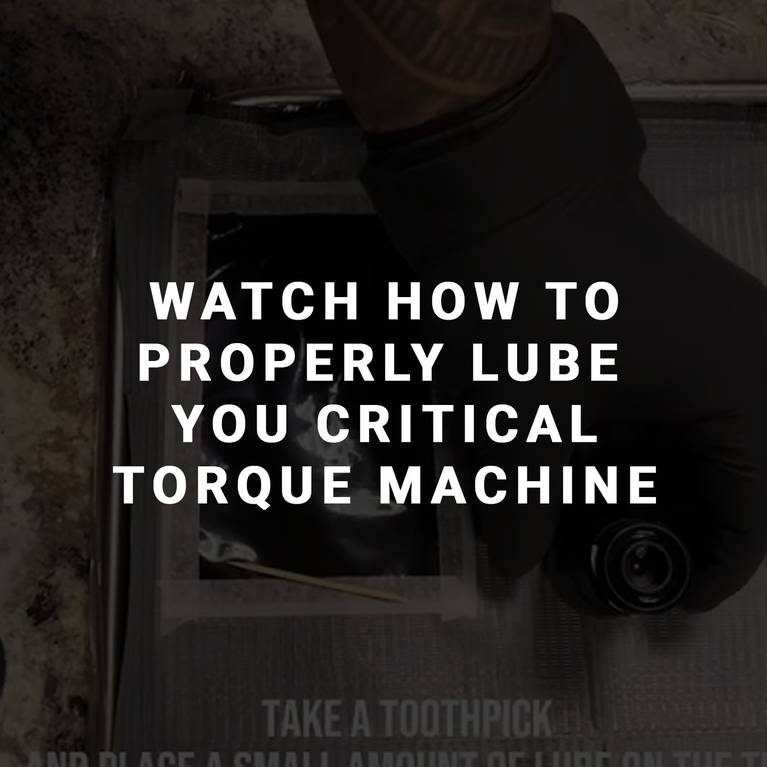 Watch how to properly lube your critical torque machine.
