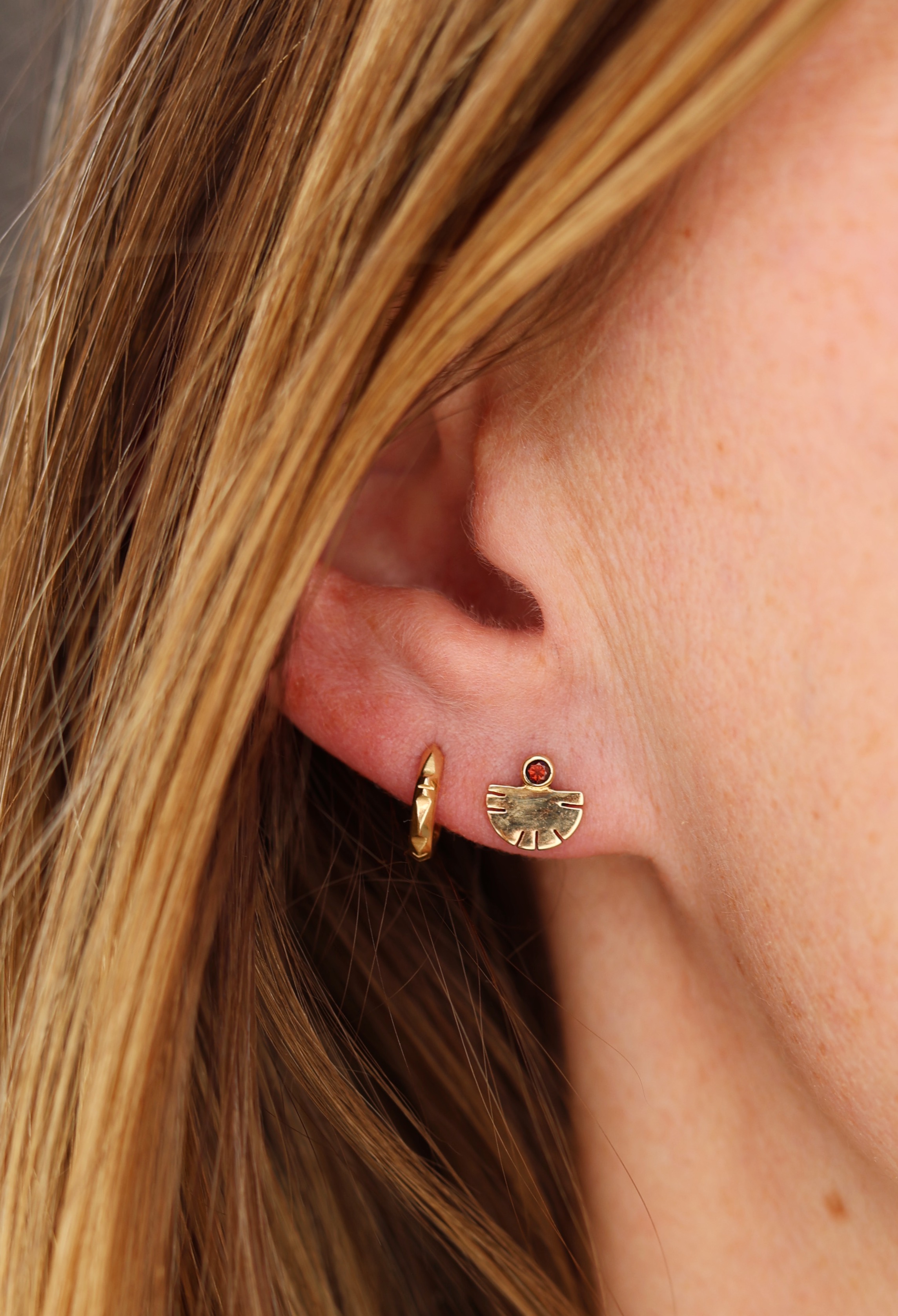 Red Orange California Spessartine Earrings