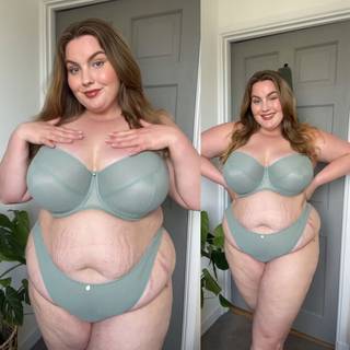 Curvy Kate Happy Boobs Balcony Bra Sage Green as worn by @lauren_frances__