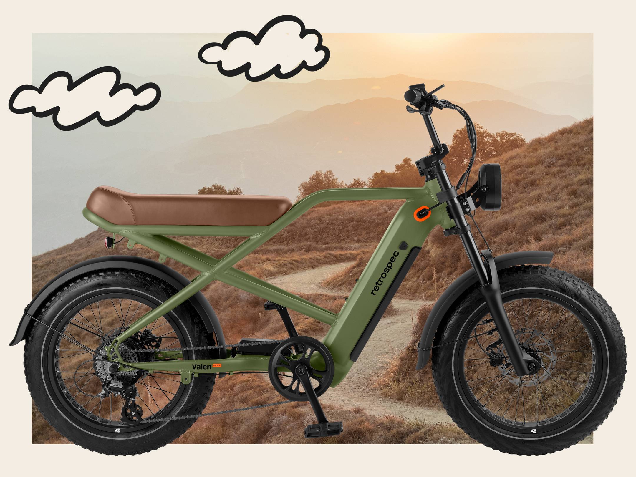 Valen Rev Fat Tire Electric Bike﻿﻿﻿ Retrospec
