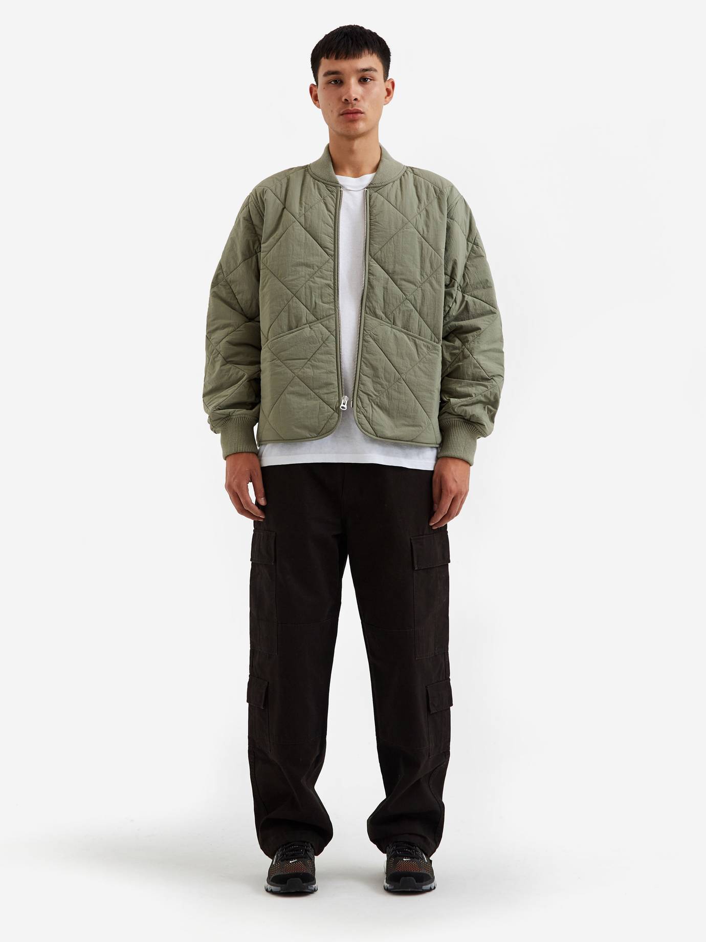 Stussy Dice Quilted Liner Jacket Olive Goodhood