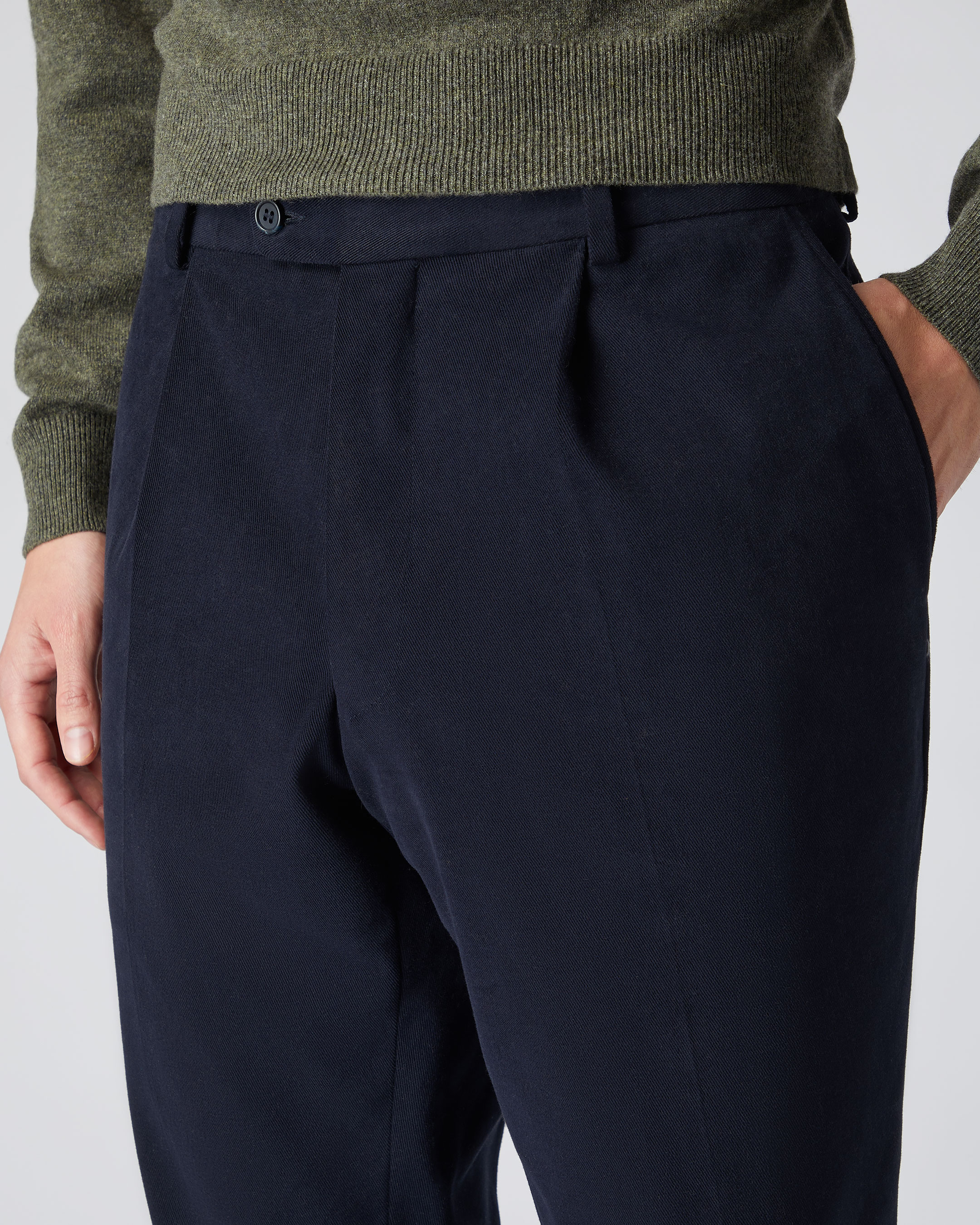 Men's Cotton Pants Navy Blue | N.Peal