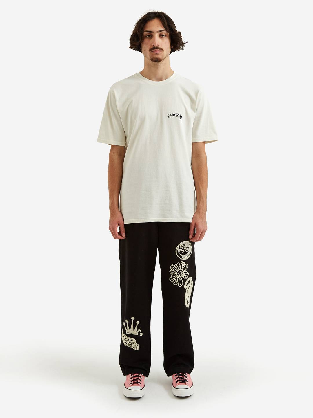 Stussy Noma Icon Beach Pant Washed Black Goodhood