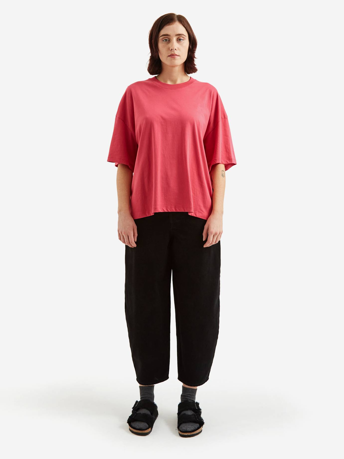 Kowtow Stencil Tee - Maroon
