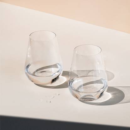 The Stemless Wine and Water Glass