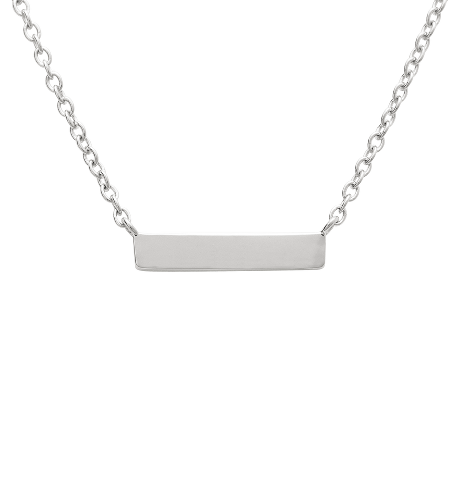 ENGRAVABLE PETITE BAR NECKLACE (STERLING SILVER)