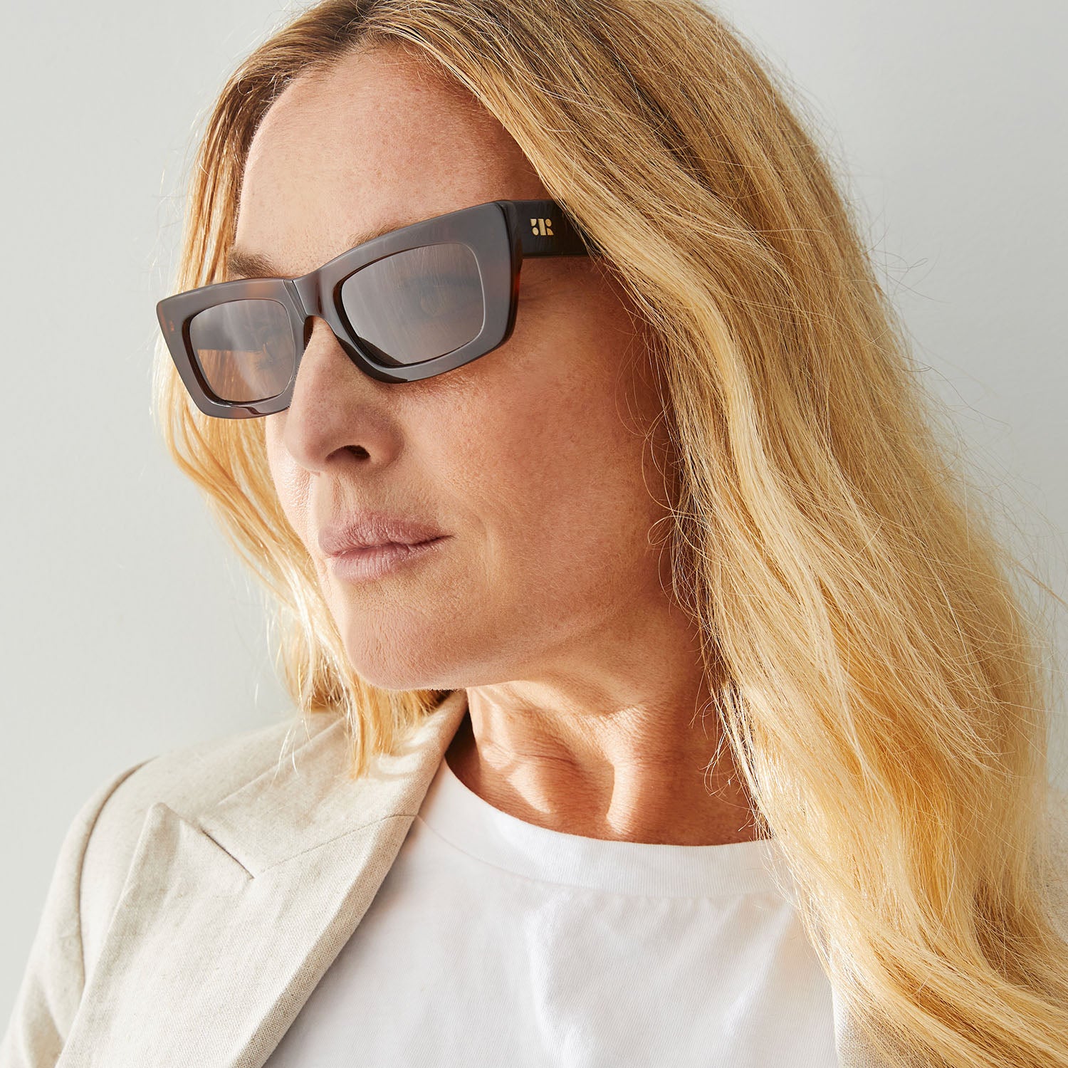 Photo of a man or woman wearing Agathe Sun Black Sun Glasses