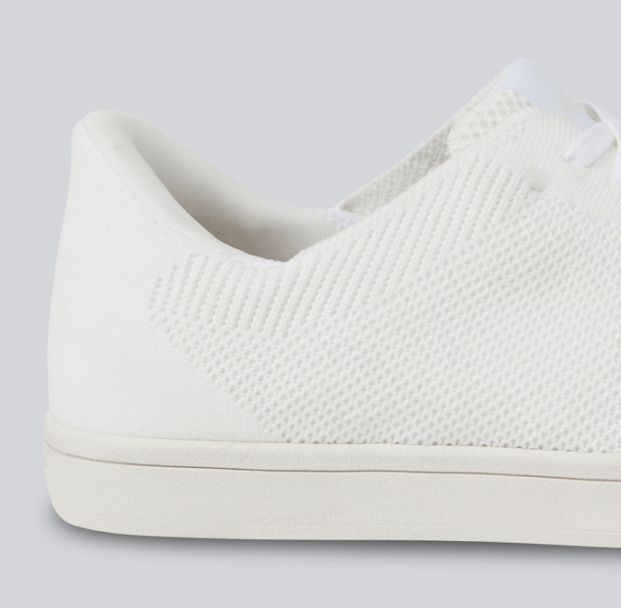 White on sale knit shoes