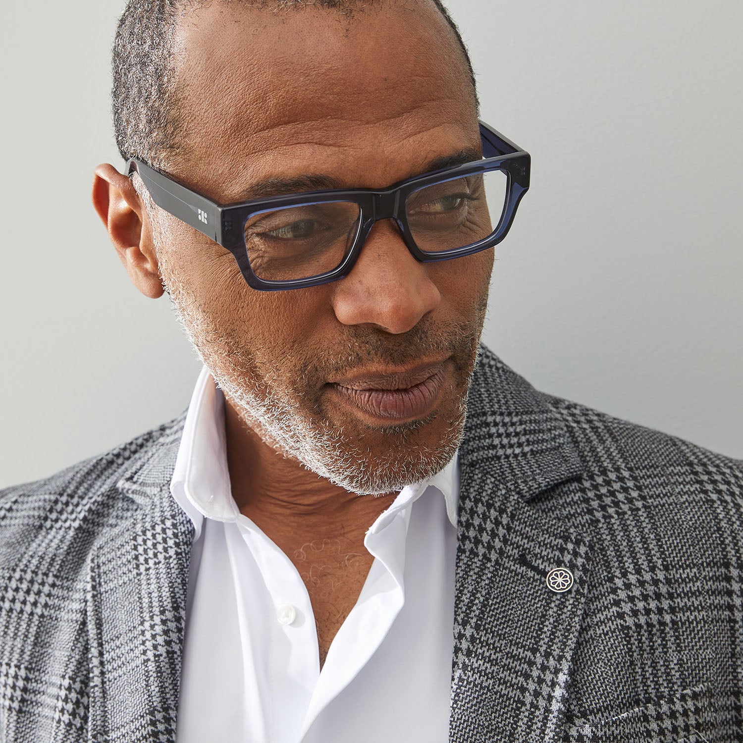 Photo of a man or woman wearing Aimé Grey Reading Glasses