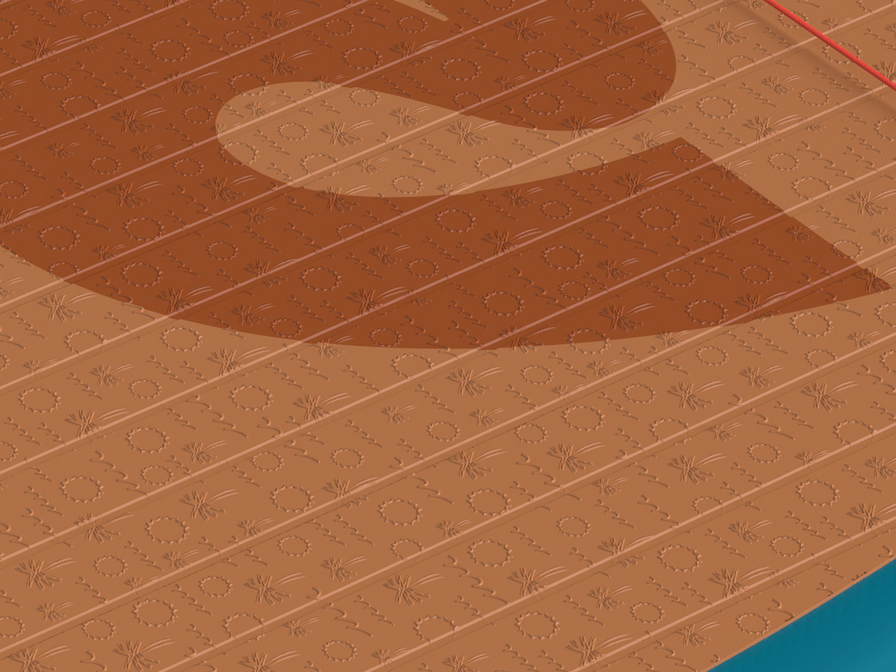 Close-up of the embossed non-slip deck pad texture on the retrospec Weekender Crew XL Paddle Board.