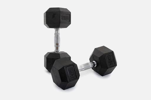 Rubber Hex Dumbbells Classic (Pair)