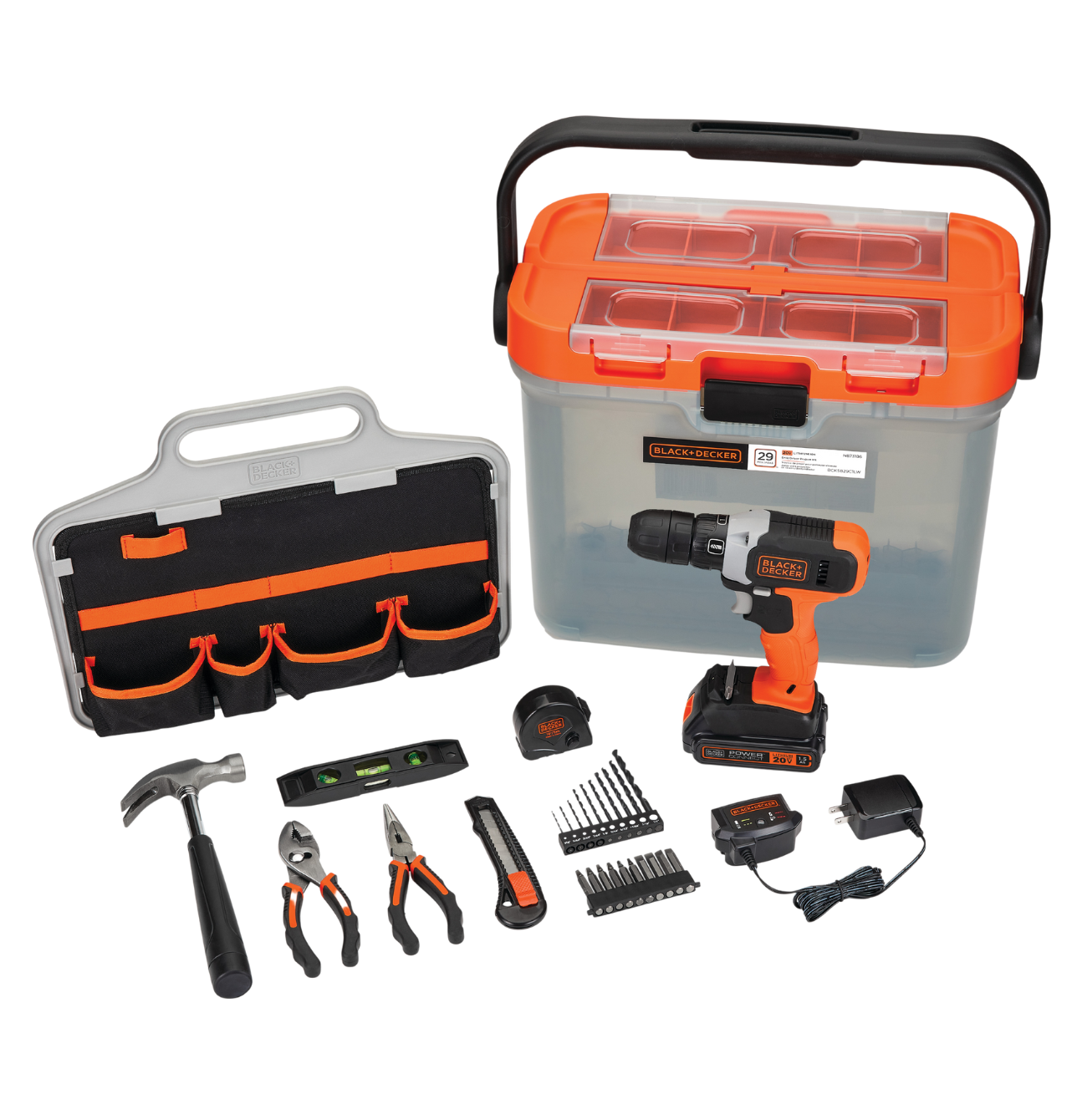 BLACK+DECKER 2-Tool Power Tool Combo Kit with Hard Case (1-Battery