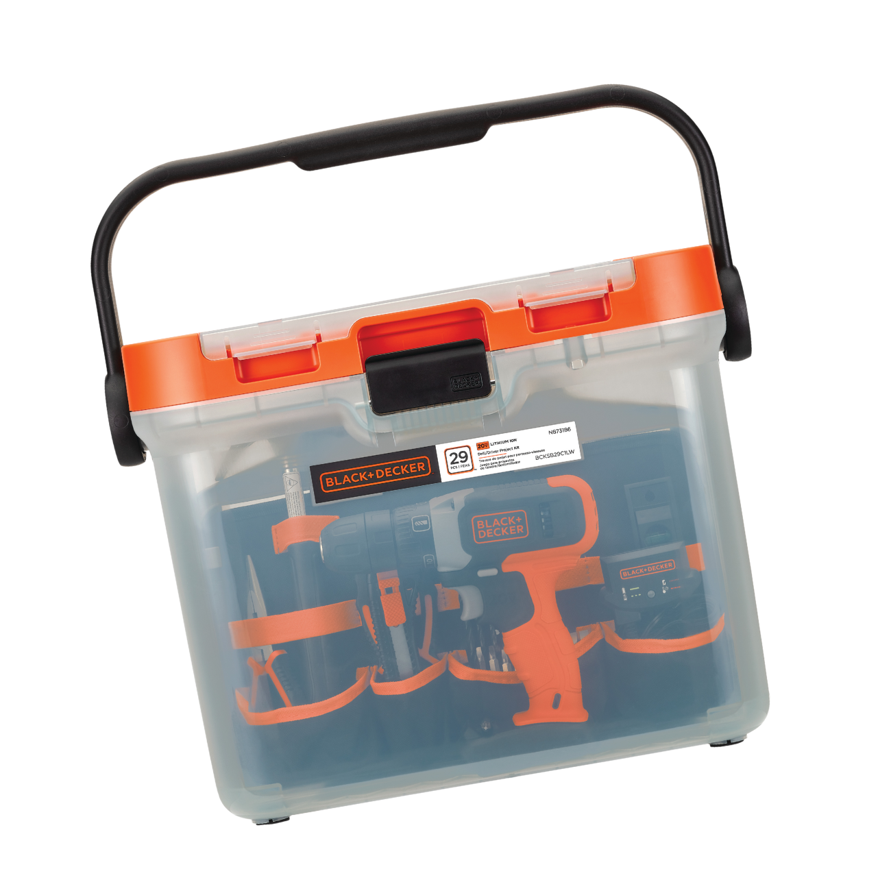 20V Max Cordless Drill With 28-Piece Home Project Kit in Carrying Case