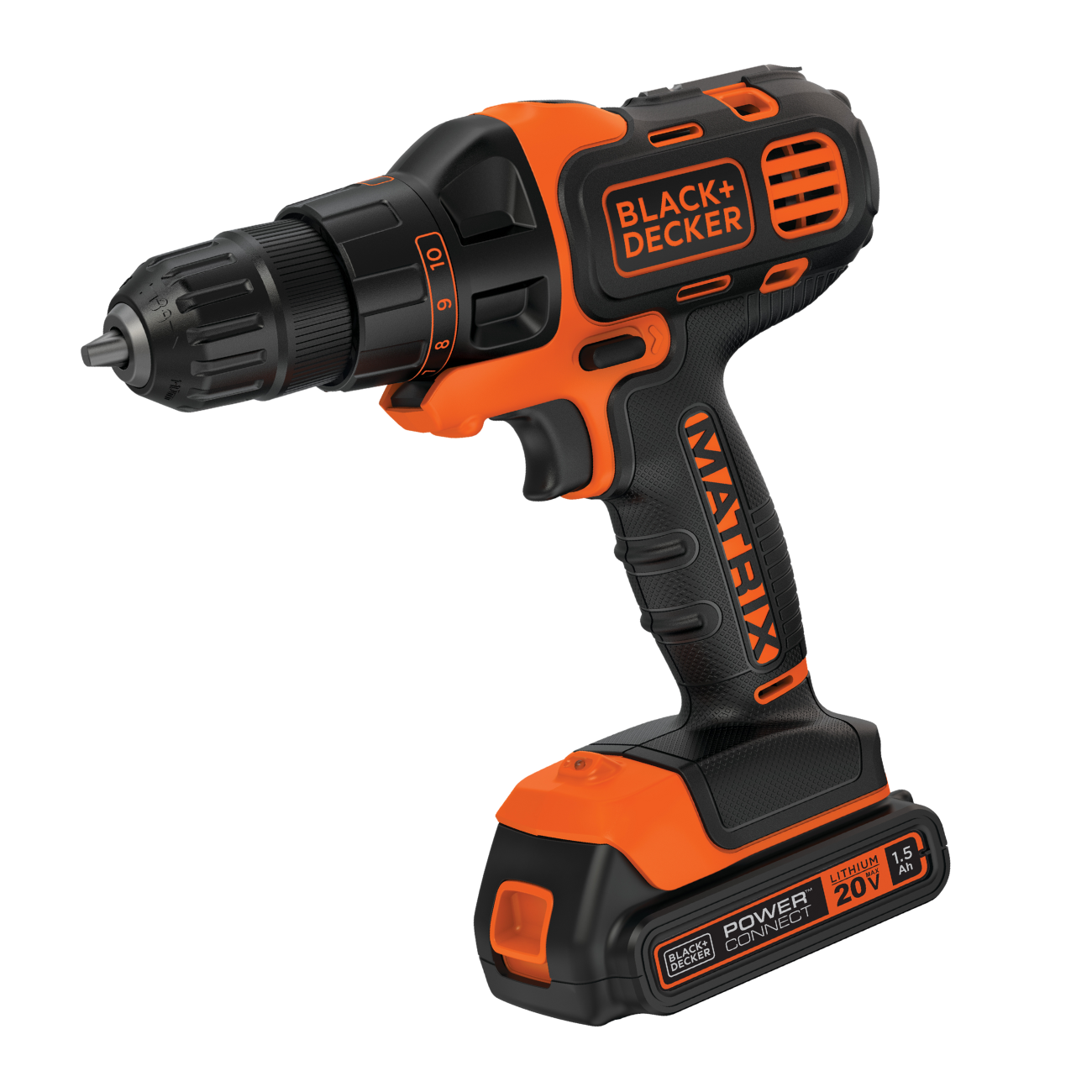 BLACK+DECKER 20V MAX Lithium-Ion Cordless Matrix Drill/Driver, (1) 1.5Ah  Battery, and Charger BDCDMT120C - The Home Depot