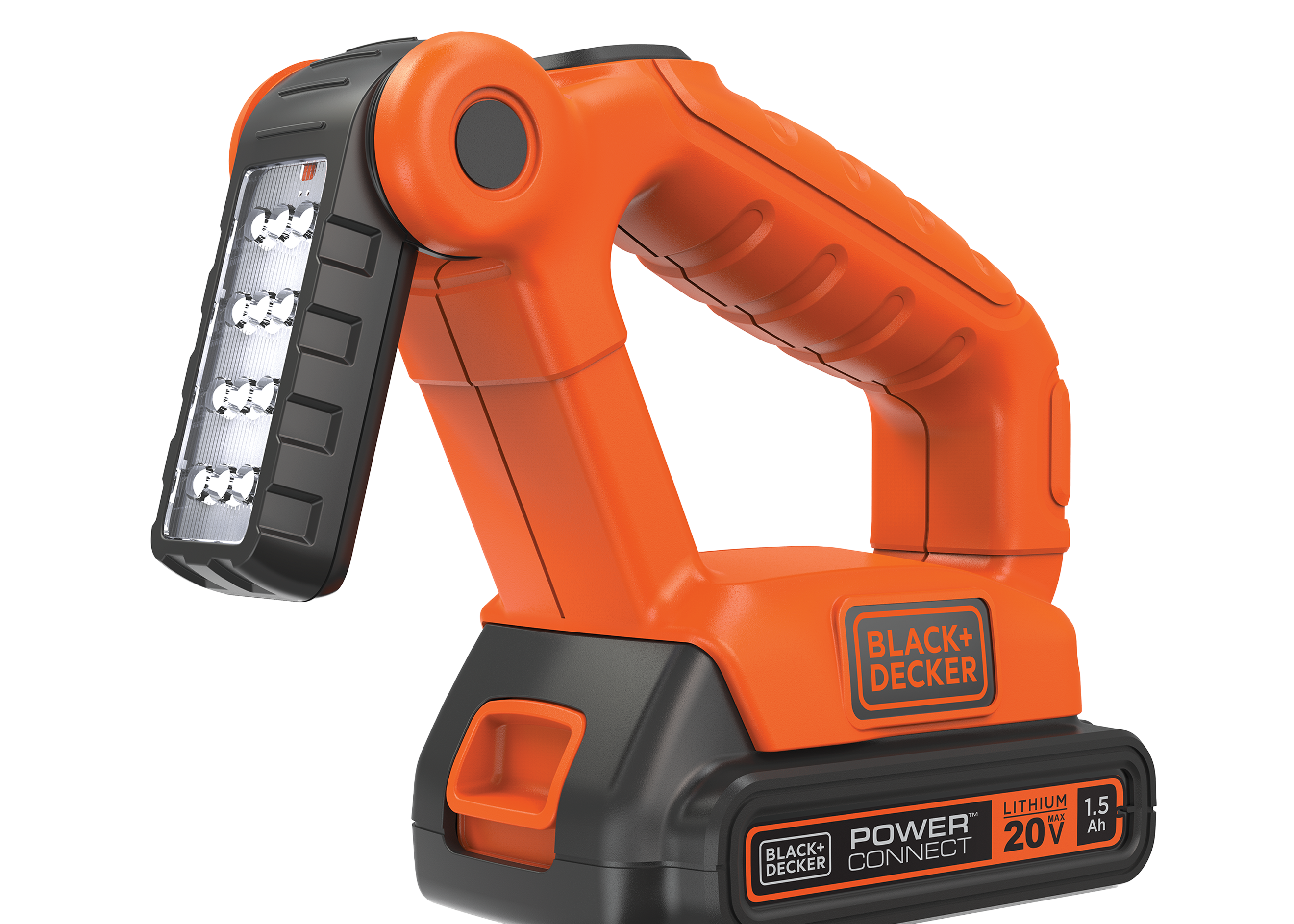 Profile of 20 volt max lithium flashlight battery and charger not included.