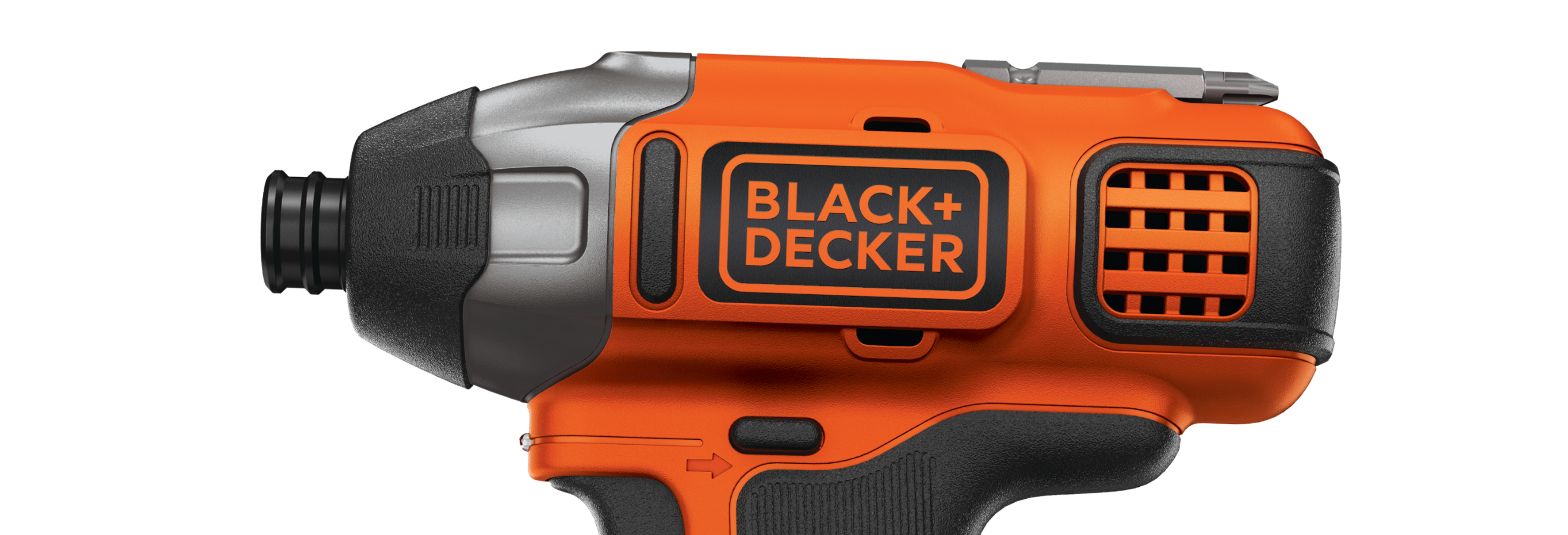 Profile of top portion of 20 Volt Lithium Impact Driver.