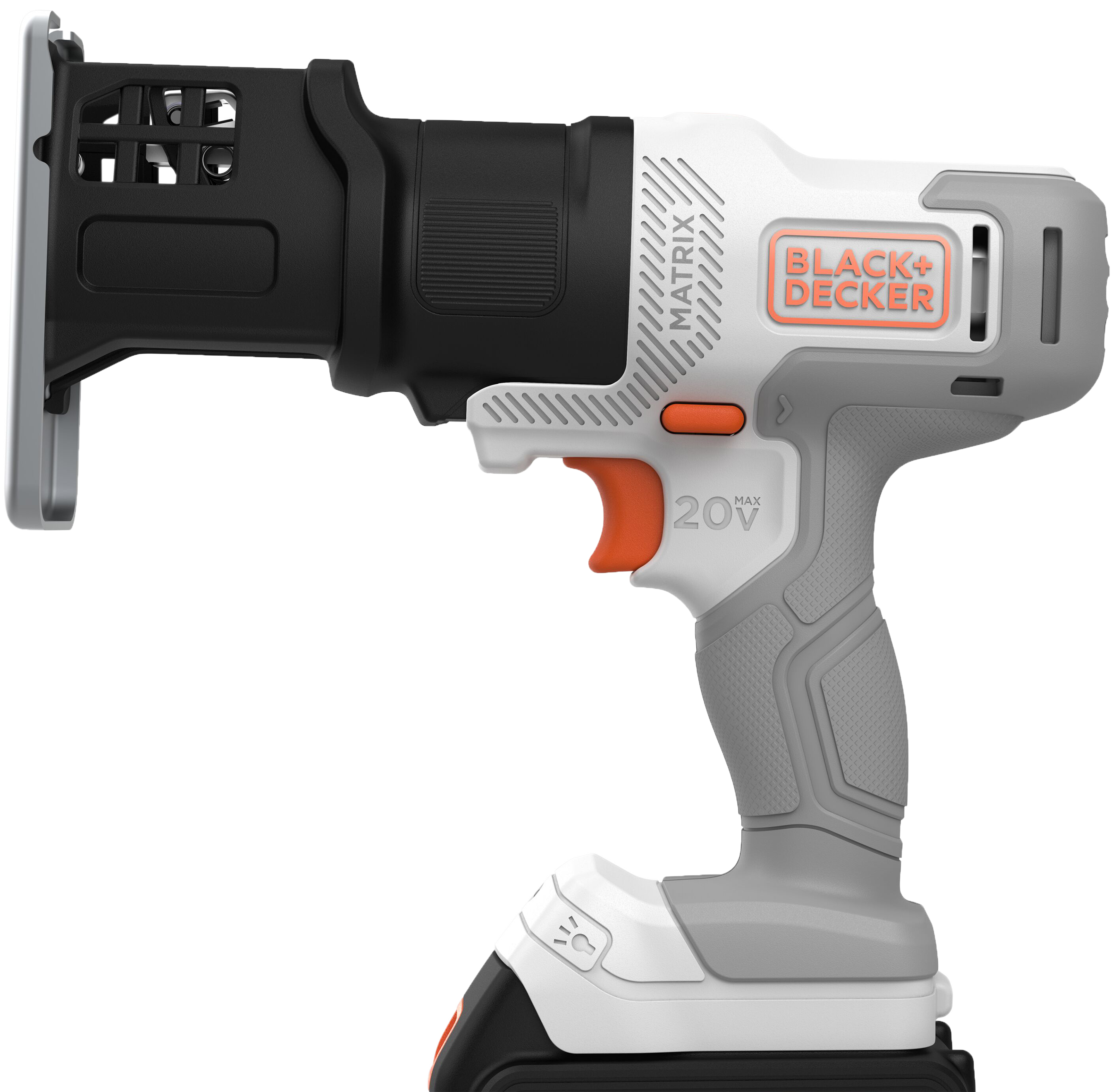 Variable speed feature of matrix jigsaw attachment.