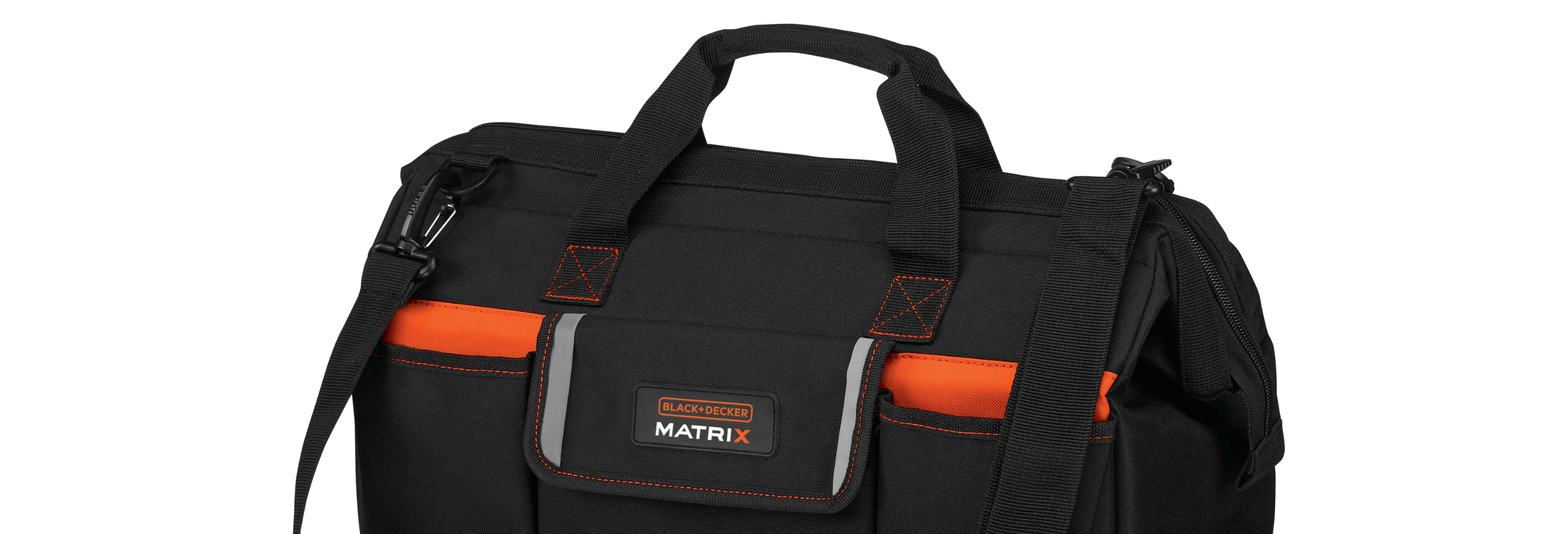 Side profile of Wide-Mouth Tool Tote Bag For Matrix System
