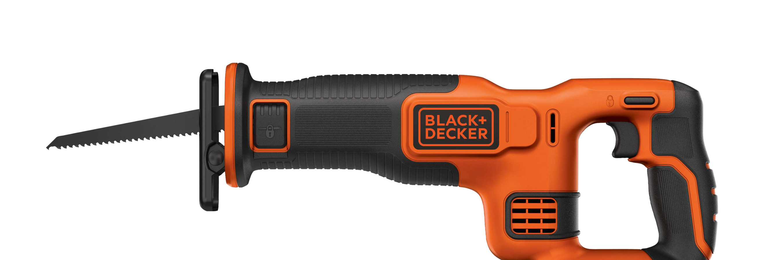 Profile of 20 volt max lithium reciprocating saw battery and charger not included.
