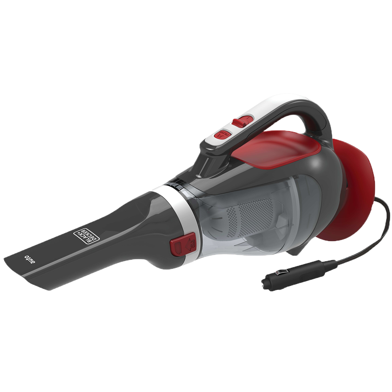 Profile of dustbuster car handheld vacuum.