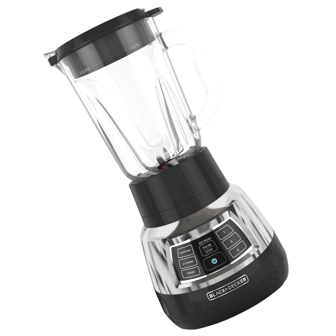 Black+Decker Quiet Blender with 6-Cup Cyclone Glass Jar, 3 Speeds + 3  Functions & Serrated Blade Technology for Faster Blending, Pulse Button and