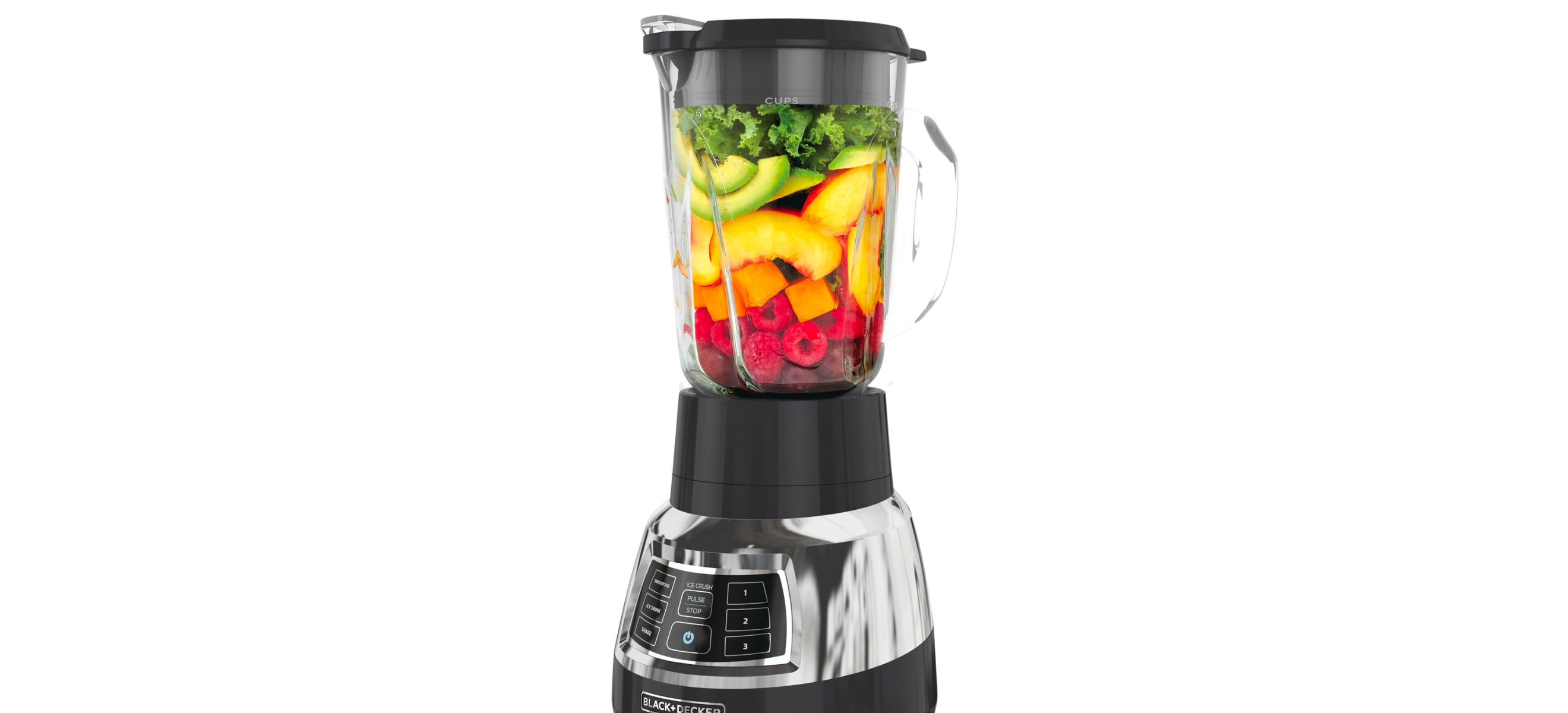  Black+Decker Quiet Blender with 6-Cup Cyclone Glass Jar, 3  Speeds + 3 Functions & Serrated Blade Technology for Faster Blending, Pulse  Button and 24-oz Personal Jar, 900W: Home & Kitchen