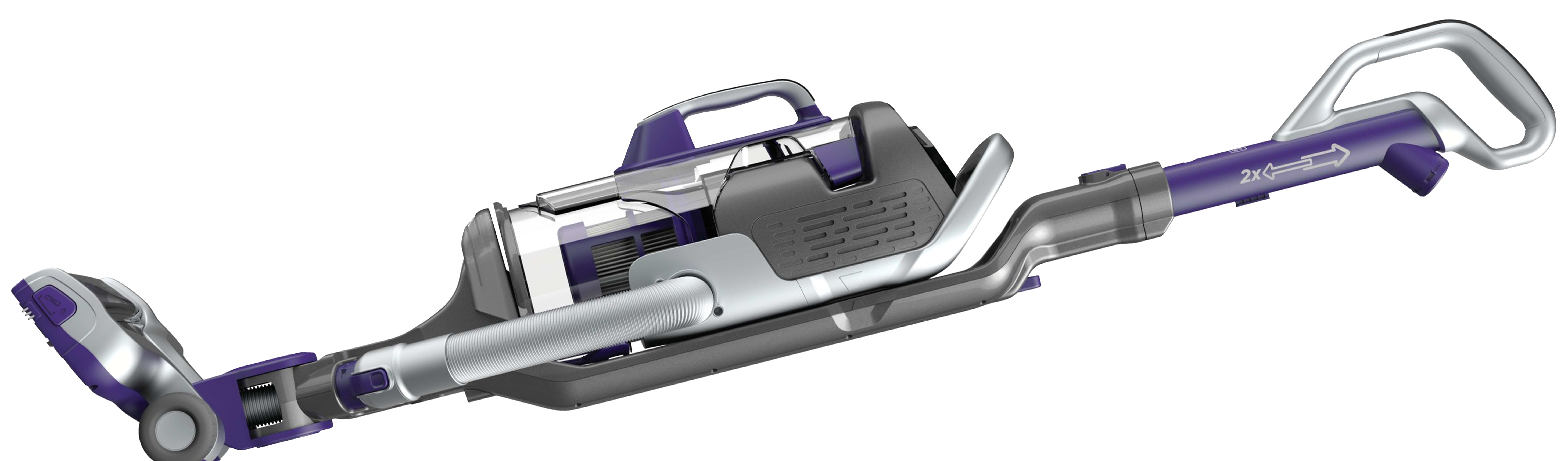  BLACK+DECKER Power Series Pro Pet Cordless Stick Vacuum  Cleaner, 2-in-1, Purple (HCUA525JP) : Industrial & Scientific