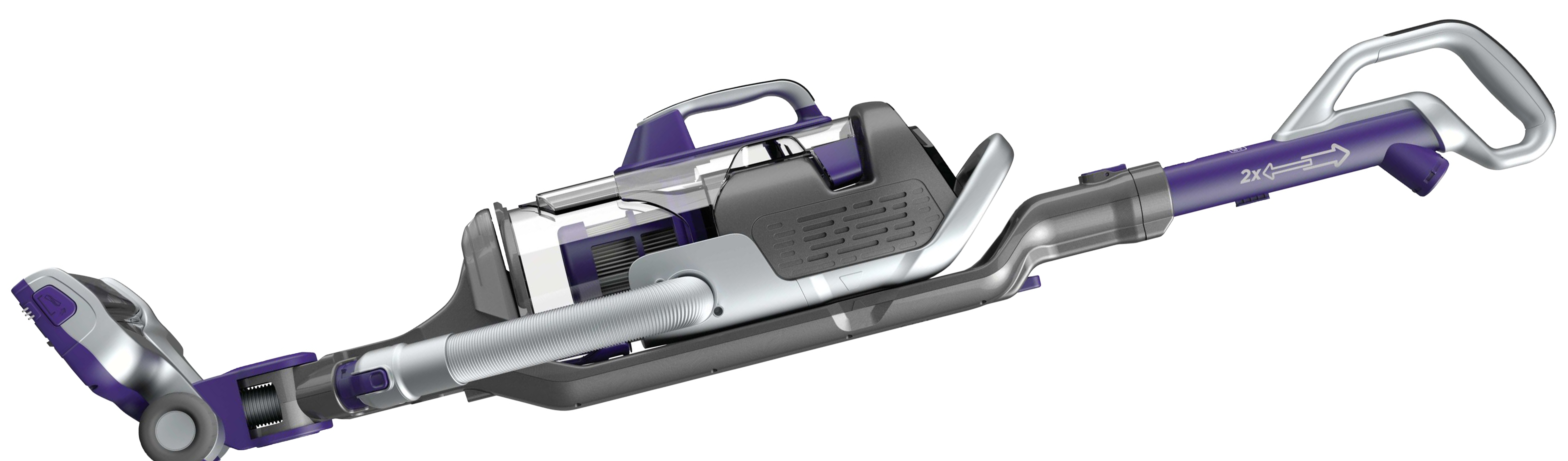 Profile of powerseries pro cordless 2 in 1 pet vacuum.