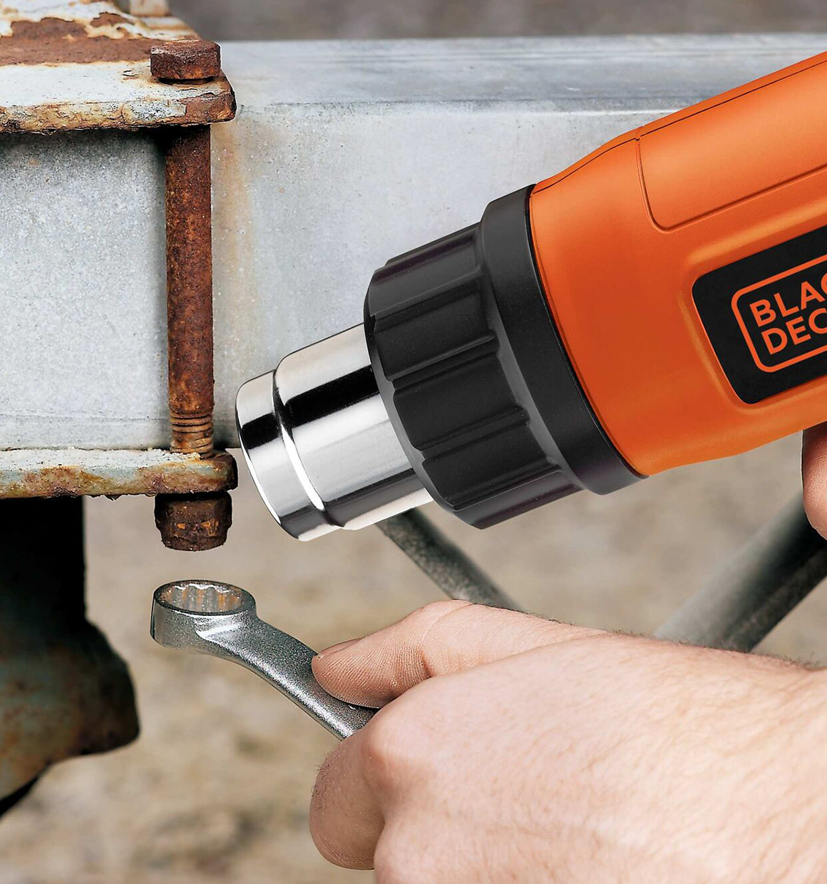 Dual Temperature Heat Gun in use.