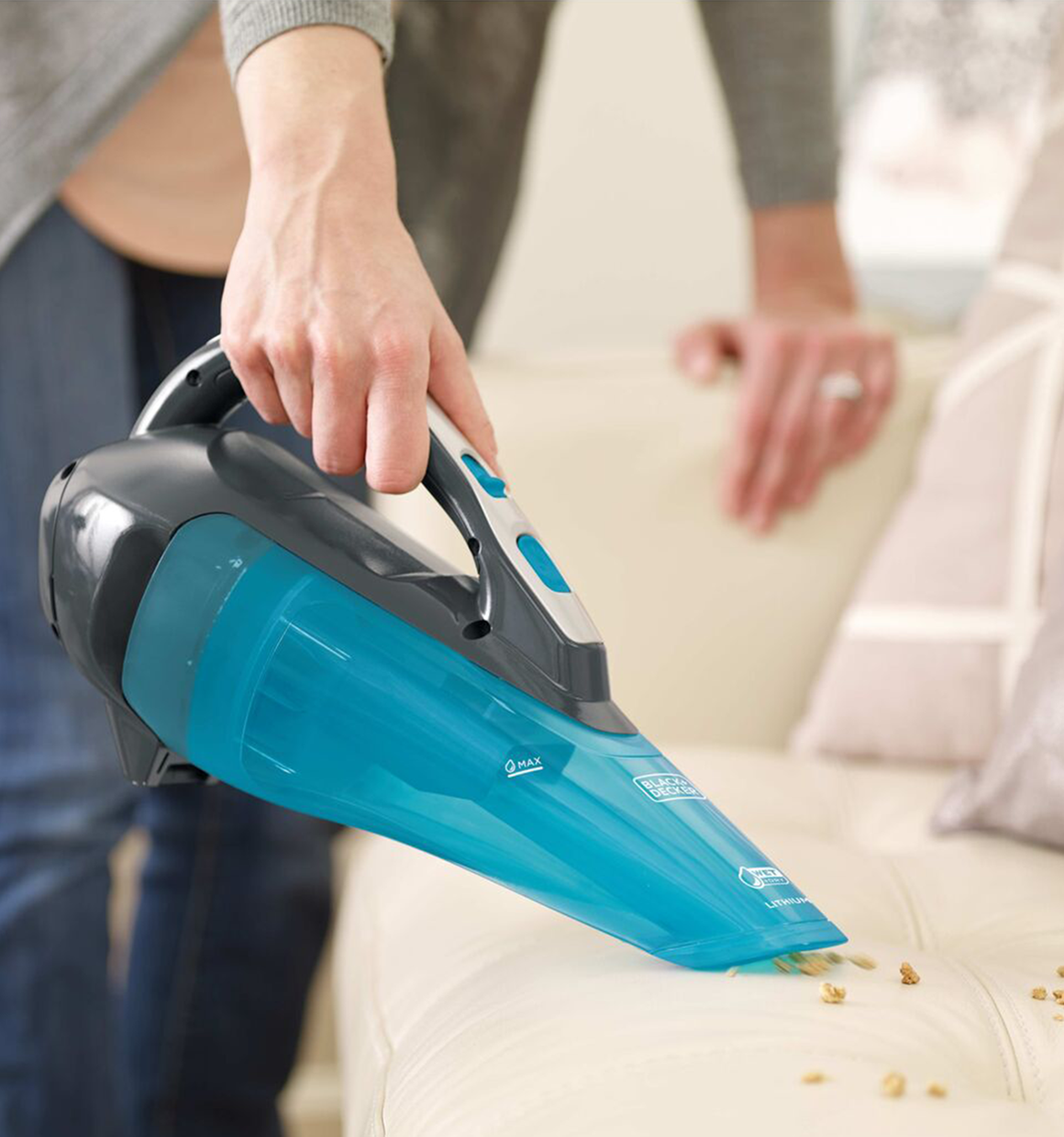 Black+decker Dustbuster QuickClean Cordless Wet/Dry Handheld Vacuum, Turquoise (HNVC215BW52)