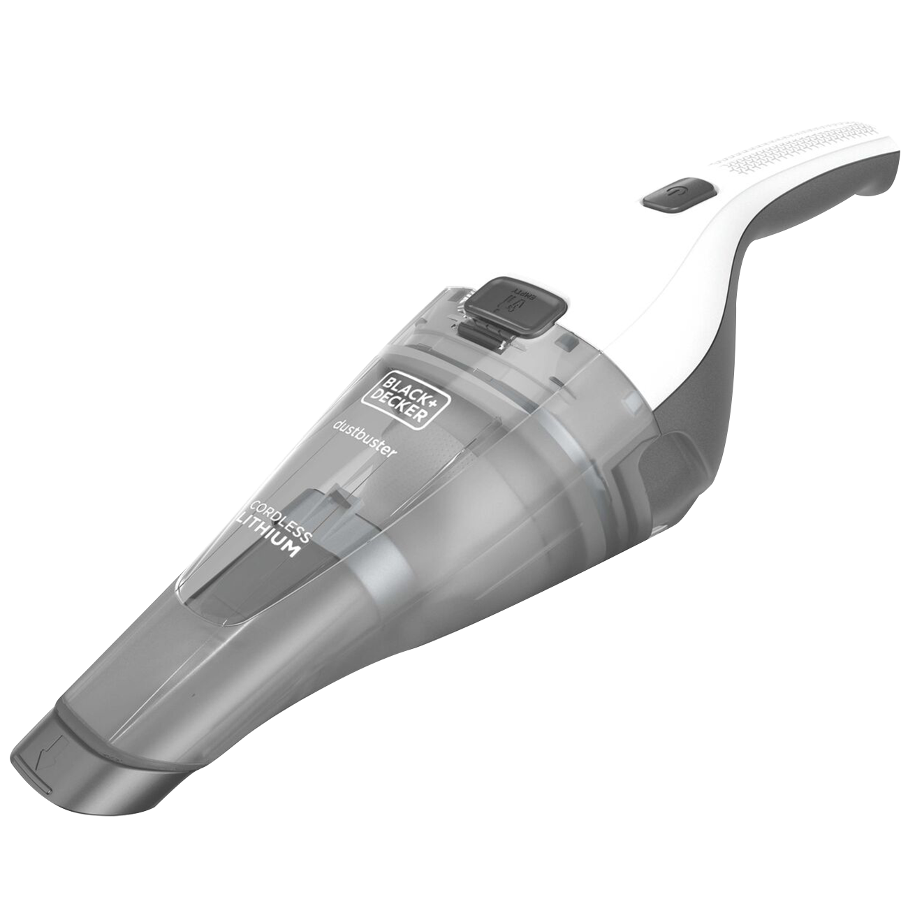Profile of dustbuster quickclean cordless hand vacuum.