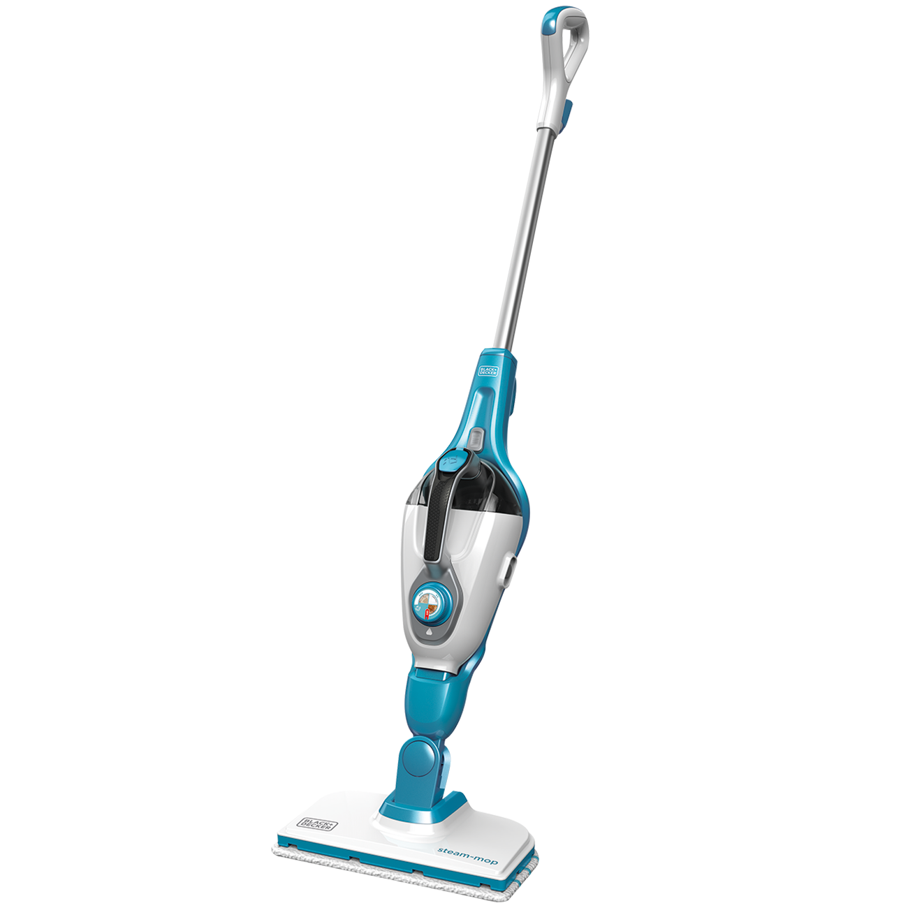 Profile of 7 in 1 steam mop with steamglove handheld steamer.