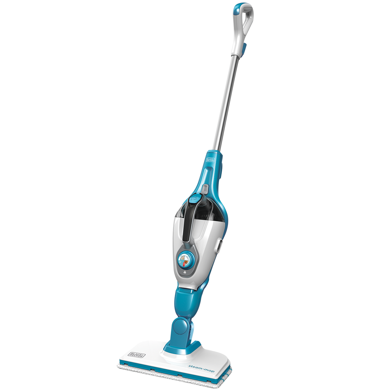 Profile of 7 in 1 steam mop with steamglove handheld steamer.