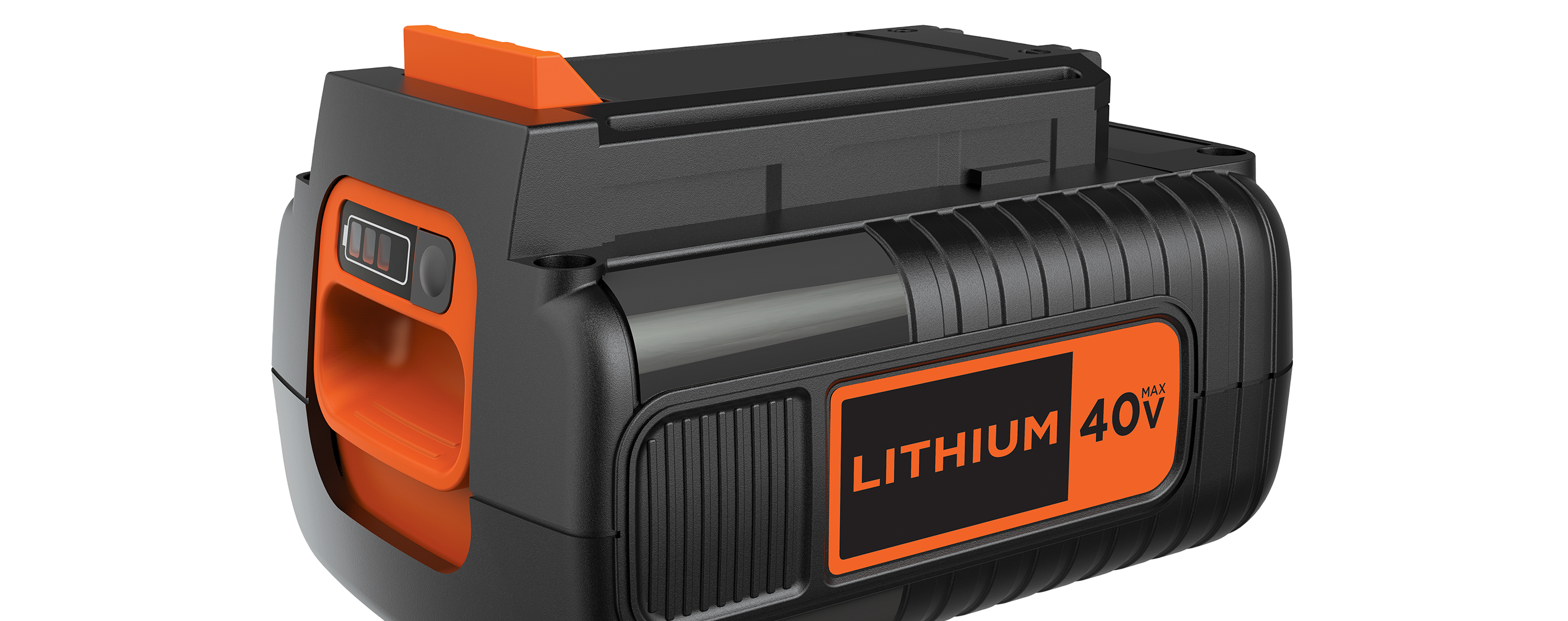 Profile of 40 volt max 2.0 a h lithium ion battery.