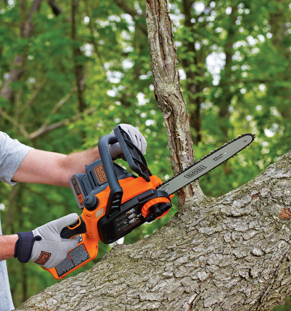 BLACK+DECKER 20-volt Max 10-in Battery 2 Ah Chainsaw (Battery and Charger  Included) in the Chainsaws department at