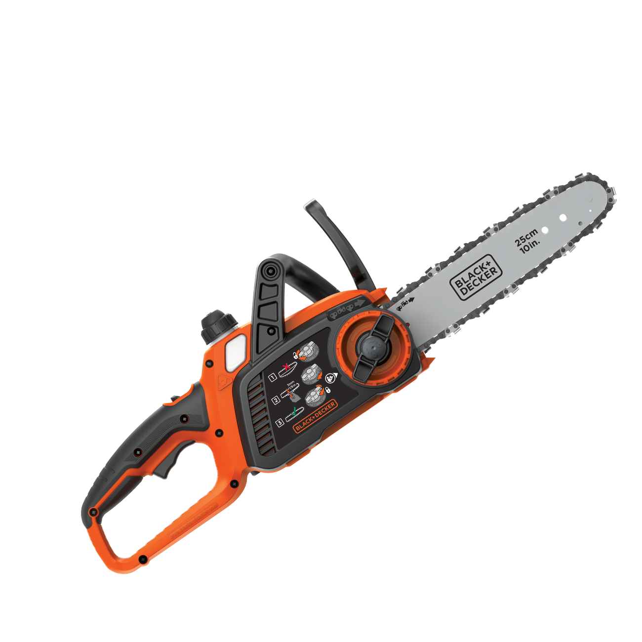 20 volt MAX lithium 10 inch chainsaw battery and charger not included.